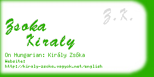 zsoka kiraly business card